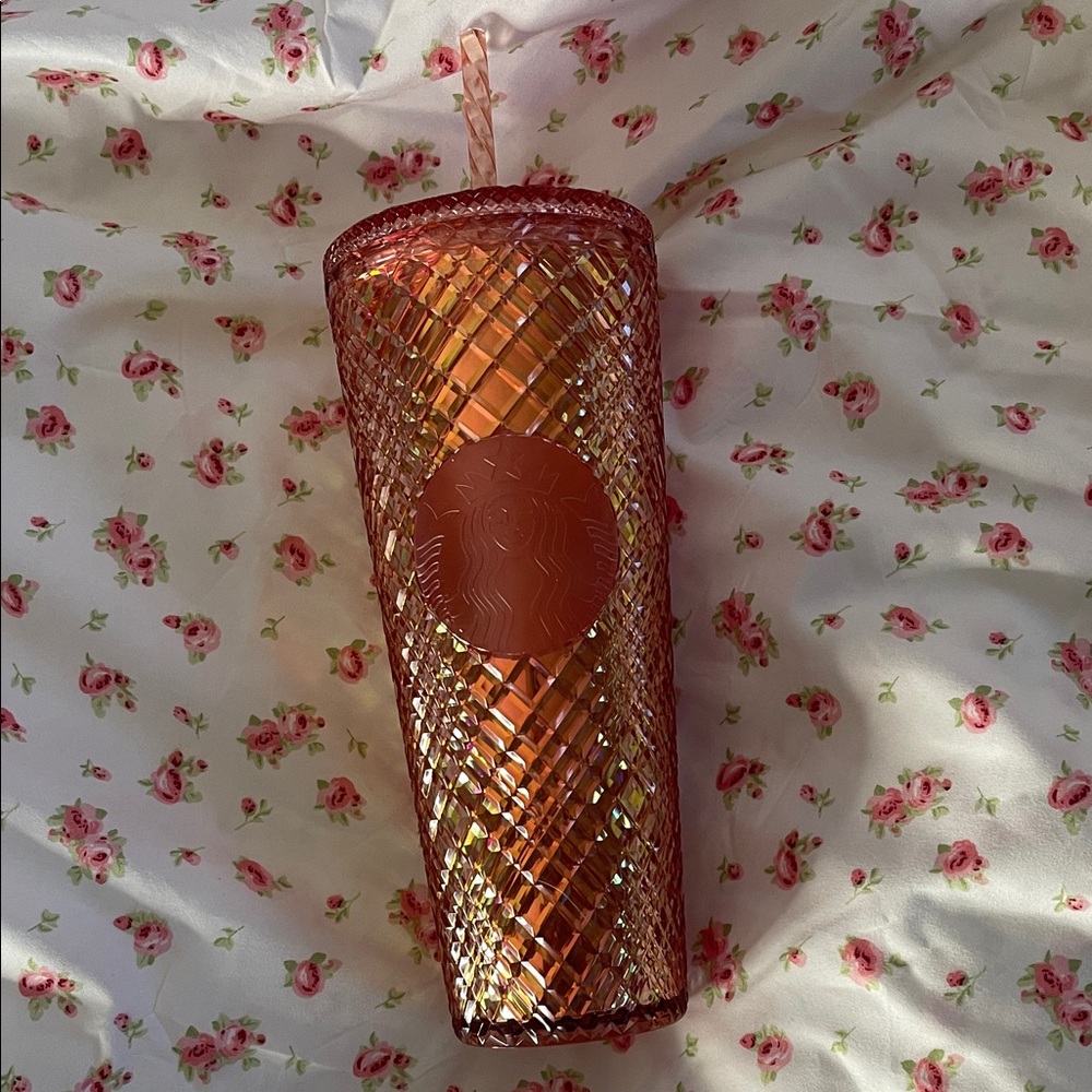 Starbucks Rose-Colored Textured Tumbler